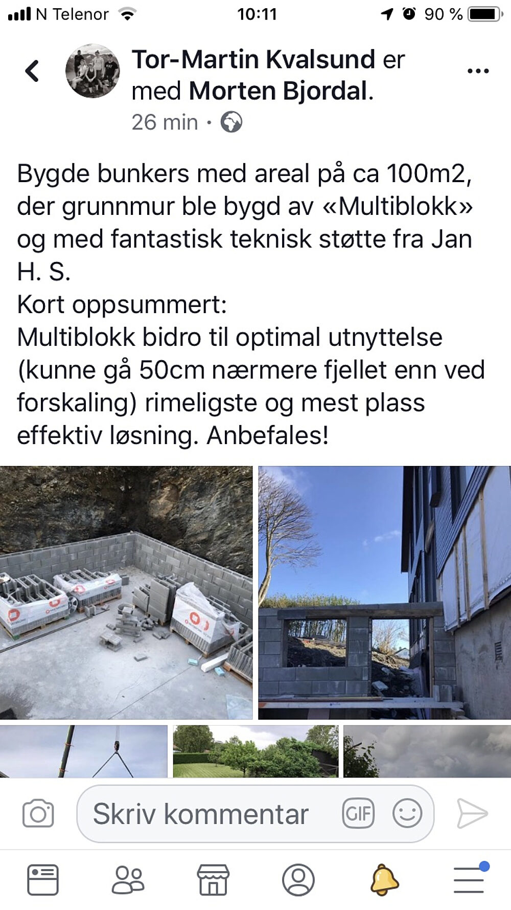 Forskalingsblokk til garasje ble bra 27