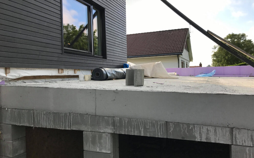 Forskalingsblokk til garasje ble bra 15