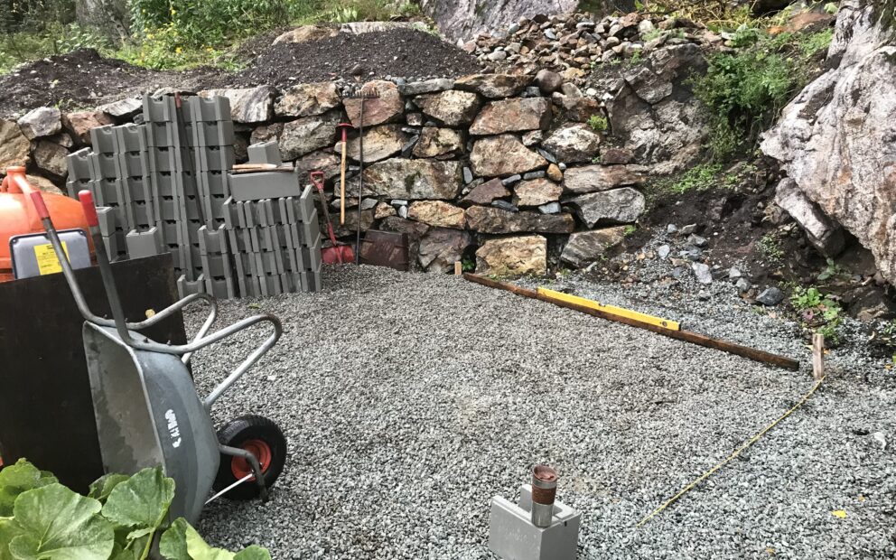 Forskalingsblokker til privat badstue 1