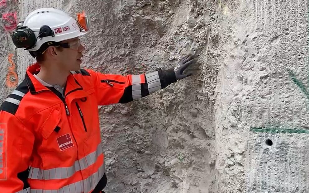 Anleggsleder Øyvind Sandven ved løsmassetunnelen