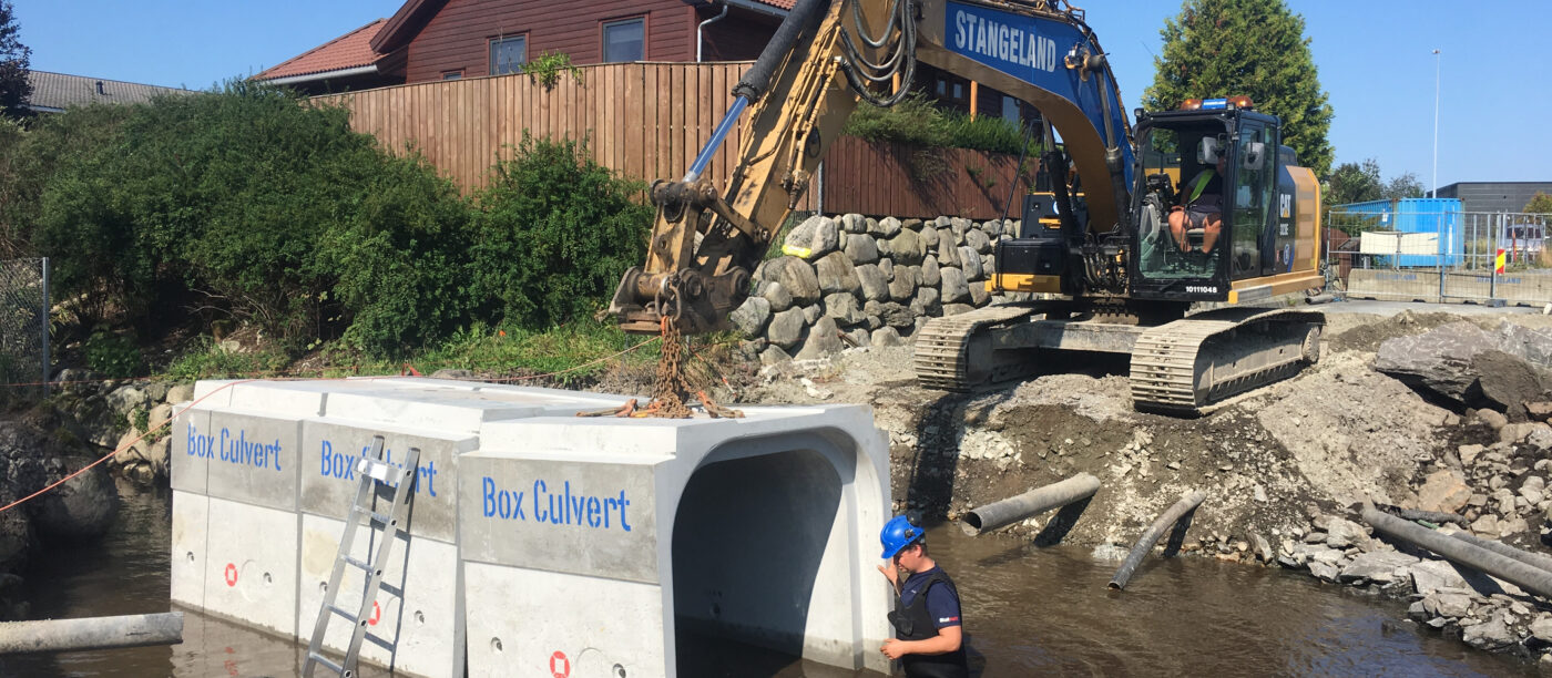 Box Culvert montasje i elv