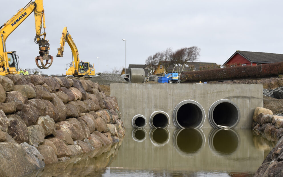 Massiv flomforebygging Vigrestad i Hå 1
