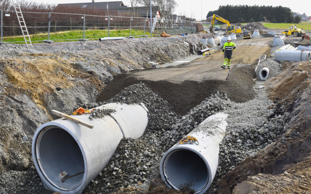 Massiv flomforebygging Vigrestad i Hå 21