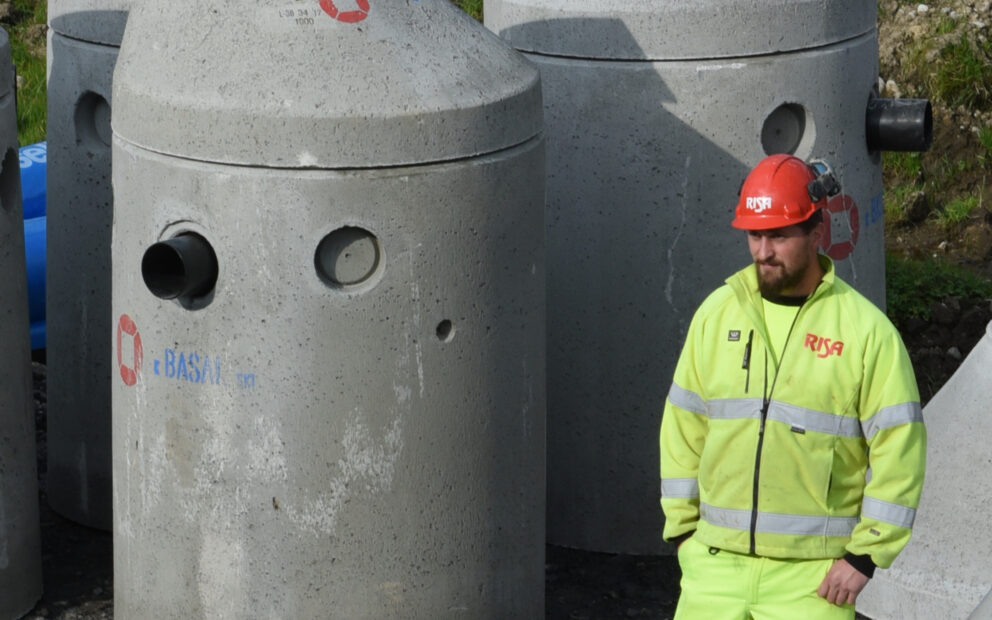 Blågrønn løsning med betong Hana 5