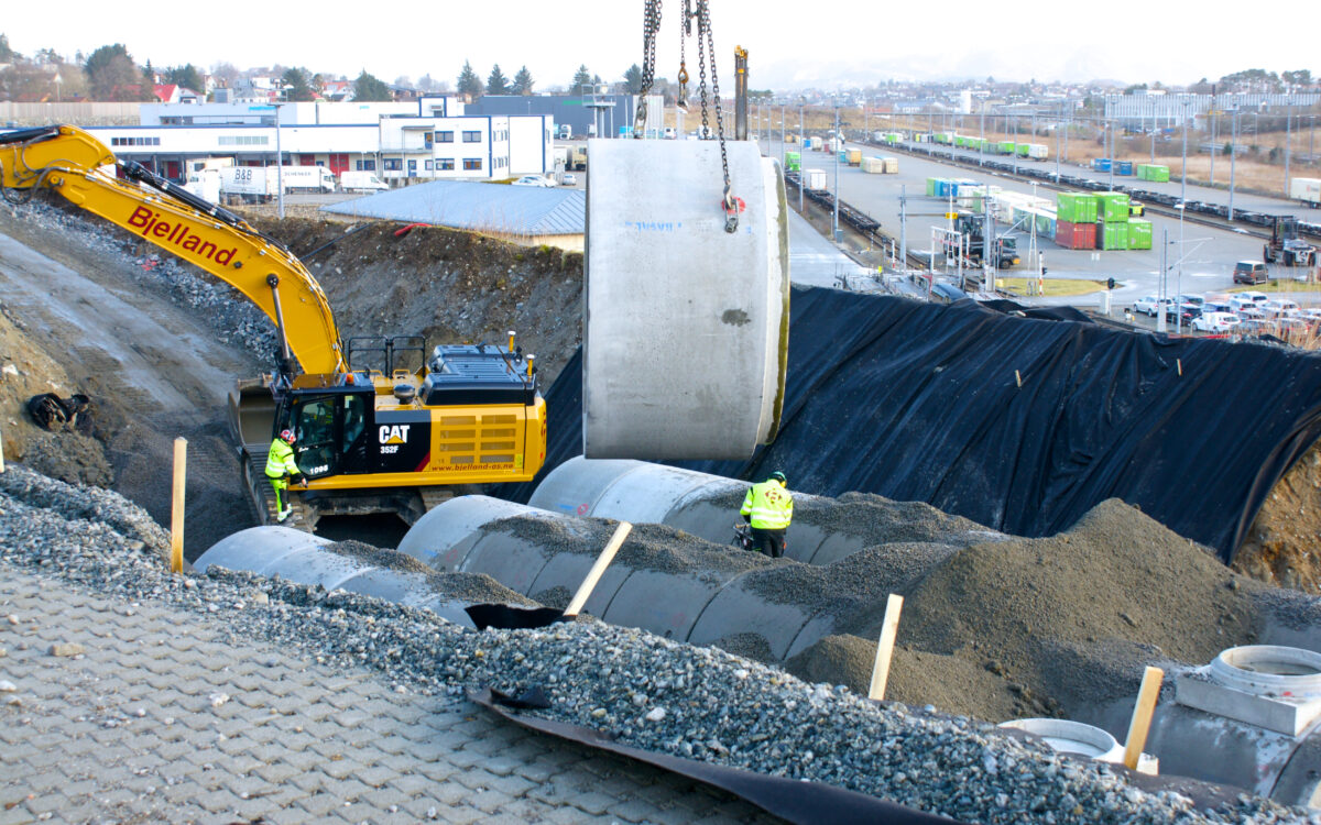 Montasje fordrøyningsmag for rensing av vegvann MB 16